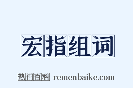 宏指组词是什么意思的图片